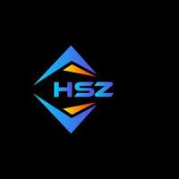 création de logo de technologie abstraite hsz sur fond noir. concept de logo de lettre initiales créatives hsz. vecteur