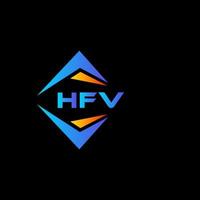 création de logo de technologie abstraite hfv sur fond noir. concept de logo de lettre initiales créatives hfv. vecteur