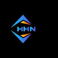 création de logo de technologie abstraite hhn sur fond noir. hhn concept de logo de lettre initiales créatives. vecteur