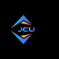 création de logo de technologie abstraite jcu sur fond noir. concept de logo de lettre initiales créatives jcu. vecteur