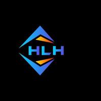 création de logo de technologie abstraite hlh sur fond noir. concept de logo de lettre initiales créatives hlh. vecteur