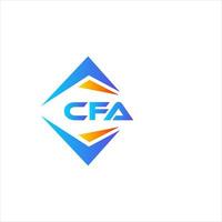 création de logo de technologie abstraite cfa sur fond blanc. concept de logo de lettre initiales créatives cfa. vecteur