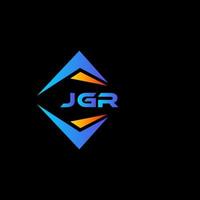 création de logo de technologie abstraite jgr sur fond noir. concept de logo de lettre initiales créatives jgr. vecteur