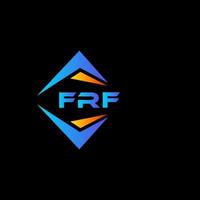 création de logo de technologie abstraite frf sur fond noir. concept de logo de lettre initiales créatives frf. vecteur