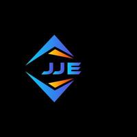 création de logo de technologie abstraite jje sur fond noir. concept de logo de lettre initiales créatives jj. vecteur