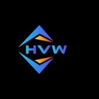 création de logo de technologie abstraite hvw sur fond noir. concept de logo de lettre initiales créatives hvw. vecteur