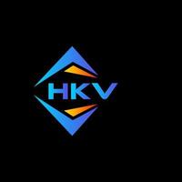 création de logo de technologie abstraite hkv sur fond noir. hkv creative initiales lettre logo concept. vecteur