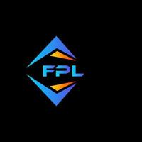 création de logo de technologie abstraite fpl sur fond noir. concept de logo de lettre initiales créatives fpl. vecteur