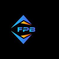 création de logo de technologie abstraite fpb sur fond noir. concept de logo de lettre initiales créatives fpb. vecteur