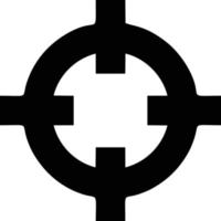 image vectorielle de symbole d'icône de mise au point cible, illustration du concept d'icône d'objectif de réussite vecteur