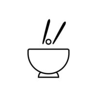 icône de ligne isolée de la cuisine japonaise. trait modifiable. signe vectoriel pour les publicités, les magasins, les magasins, les articles, l'interface utilisateur, les applications, les sites. signe minimaliste dessiné avec une ligne noire