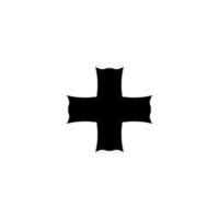 ajouter un bouton. ajouter une icône. symbole de fond d'affiche de vacances de religion chrétienne de style simple. élément de conception de logo de marque croisée. impression de t-shirts croisés. vecteur pour autocollant.