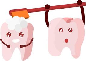 griffonnages de dents. illustration de la dent. extraction dentaire. brosser les dents. tirer les dents. cavité. dents mignonnes vecteur