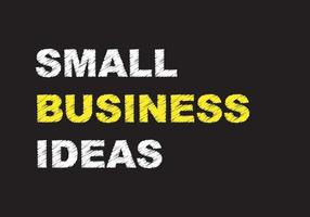 idées de petites entreprises écrites sur le tableau. notion d'entreprise vecteur