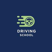 création de modèle de logo d'école de conduite rapide vecteur
