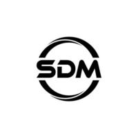 création de logo de lettre sdm en illustration. logo vectoriel, dessins de calligraphie pour logo, affiche, invitation, etc. vecteur