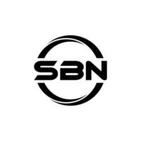 création de logo de lettre sbn en illustration. logo vectoriel, dessins de calligraphie pour logo, affiche, invitation, etc. vecteur