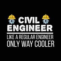 conception de t-shirt ingénieur civil vecteur