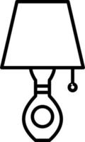 icône de vecteur de lampe de table