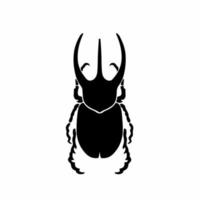 symbole du logo coléoptère. conception de pochoir. illustration vectorielle de tatouage animal. vecteur
