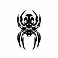 logo d'araignée tribale. conception de tatouage. illustration vectorielle de pochoir animal. vecteur