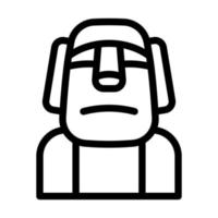 conception d'icône moai vecteur