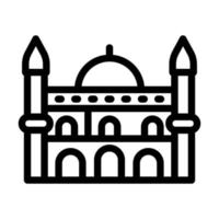conception d'icône de mosquée bleue vecteur