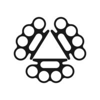 triple triangle brass knuckles logo vecteur