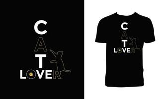 conception de t-shirt de vecteur de chat mignon.