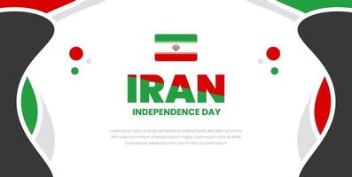 joyeux fond de la fête de l'indépendance de l'iran. république islamique jour 11 février illustration de conception de vecteur de célébration. modèle d'affiche, bannière, publicité, carte de voeux, bannière, élément de conception d'impression.