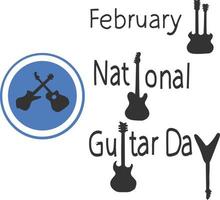 illustration vectorielle de la journée nationale de la guitare. vecteur