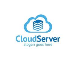 logo du serveur cloud vecteur