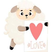 mouton amoureux vecteur