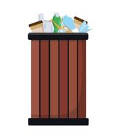 illustration vectorielle de poubelle vecteur