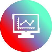 icône de vecteur de graphique en courbes