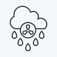 icône pluie acide. lié au symbole de l'environnement. style de ligne. simple illustration. conservation. Terre. faire le ménage vecteur