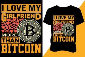 conception de t-shirt bitcoin. conception de t-shirt tendance vecteur