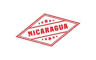 Caoutchouc de timbre nicaragua avec style grunge sur fond blanc vecteur