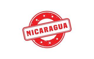 Caoutchouc de timbre nicaragua avec style grunge sur fond blanc vecteur