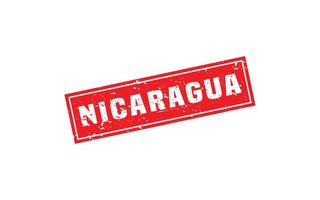 Caoutchouc de timbre nicaragua avec style grunge sur fond blanc vecteur