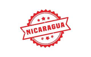 Caoutchouc de timbre nicaragua avec style grunge sur fond blanc vecteur