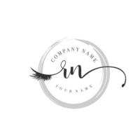 initiale rn logo écriture salon de beauté mode luxe moderne monogramme vecteur