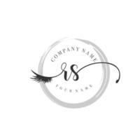initiale rs logo écriture salon de beauté mode luxe moderne monogramme vecteur