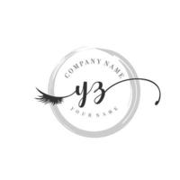 initiale yz logo écriture salon de beauté mode luxe moderne monogramme vecteur