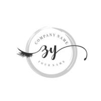 initiale zy logo écriture salon de beauté mode luxe moderne monogramme vecteur