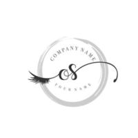initial os logo écriture salon de beauté mode moderne luxe monogramme vecteur
