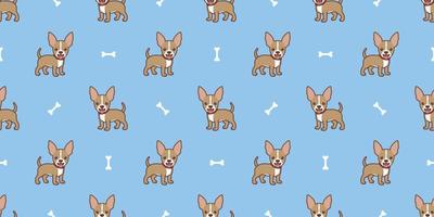 mignon, chihuahua, chiot, dessin animé, modèle, seamless, vecteur, illustration vecteur