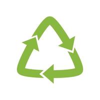 flèche verte, symbole de recyclage des fonds écologiquement purs vecteur