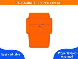 modèle de découpe d'enveloppe de livret redimensionnable de 9,5 x 12,625 pouces et enveloppe 3d vecteur