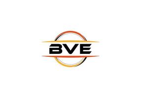 bve lettre redevance mandala forme logo. logo d'art au pinceau bve. logo bve pour une entreprise, une entreprise et un usage commercial. vecteur